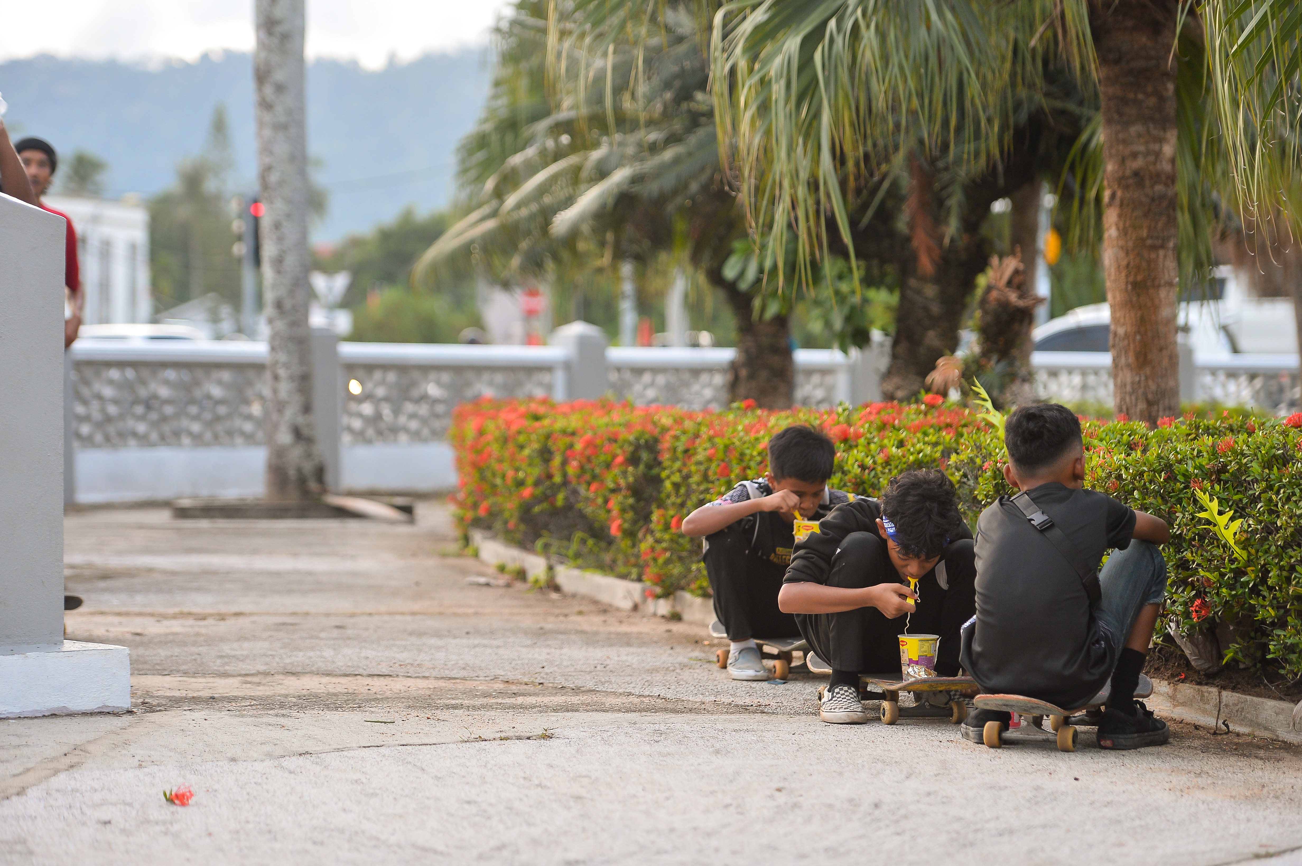 Skateboarding in the city